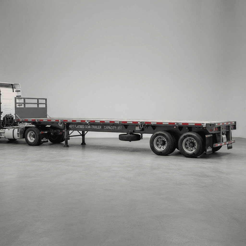 Sơ-mi rơ-moóc sàn 40ft CIMC 32 tấn tại Quảng Ngãi