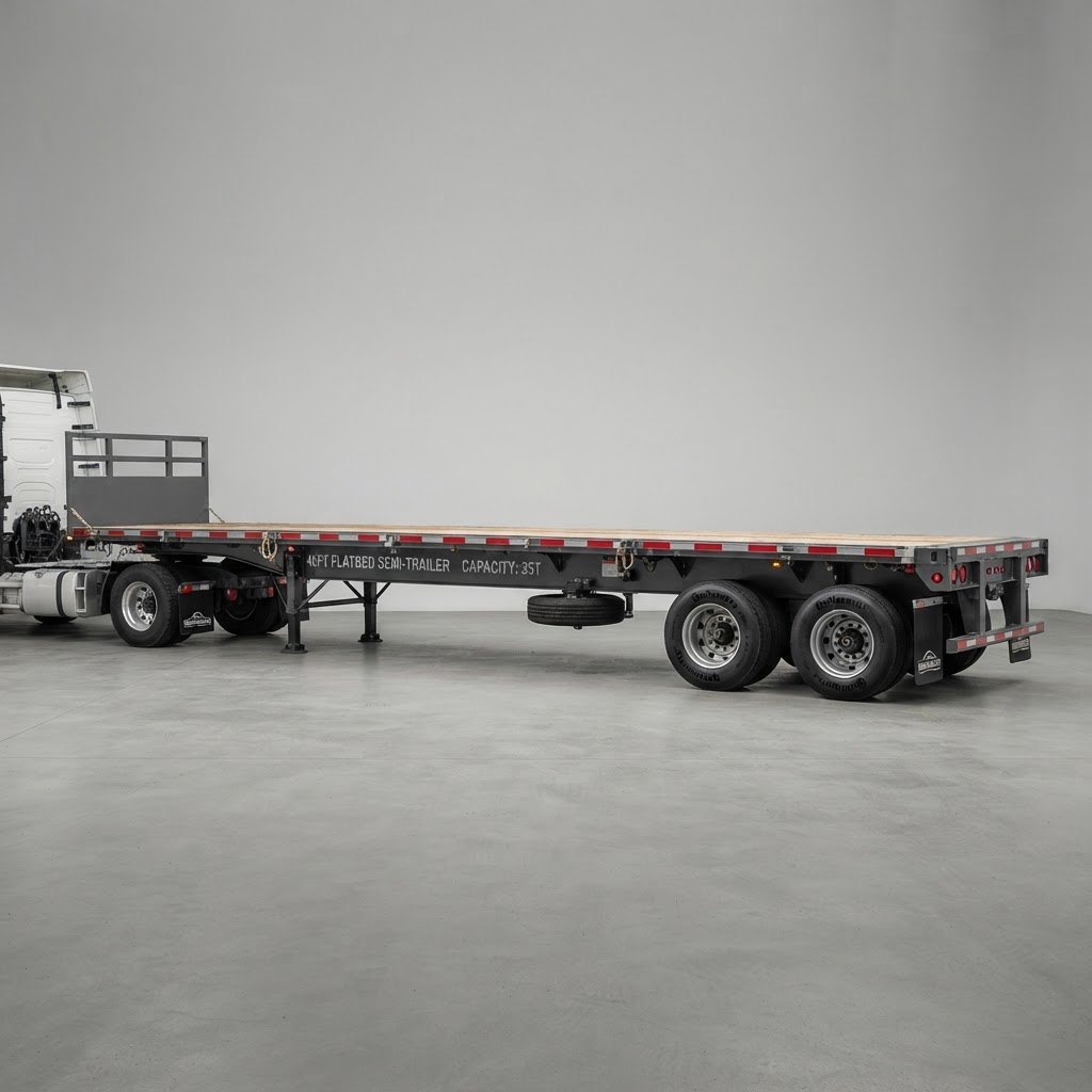 Sơ-mi rơ-moóc sàn 40ft CIMC 32 tấn tại Quảng Ngãi